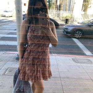 Free People All My Love Pink Floral Wrap Slip Dres